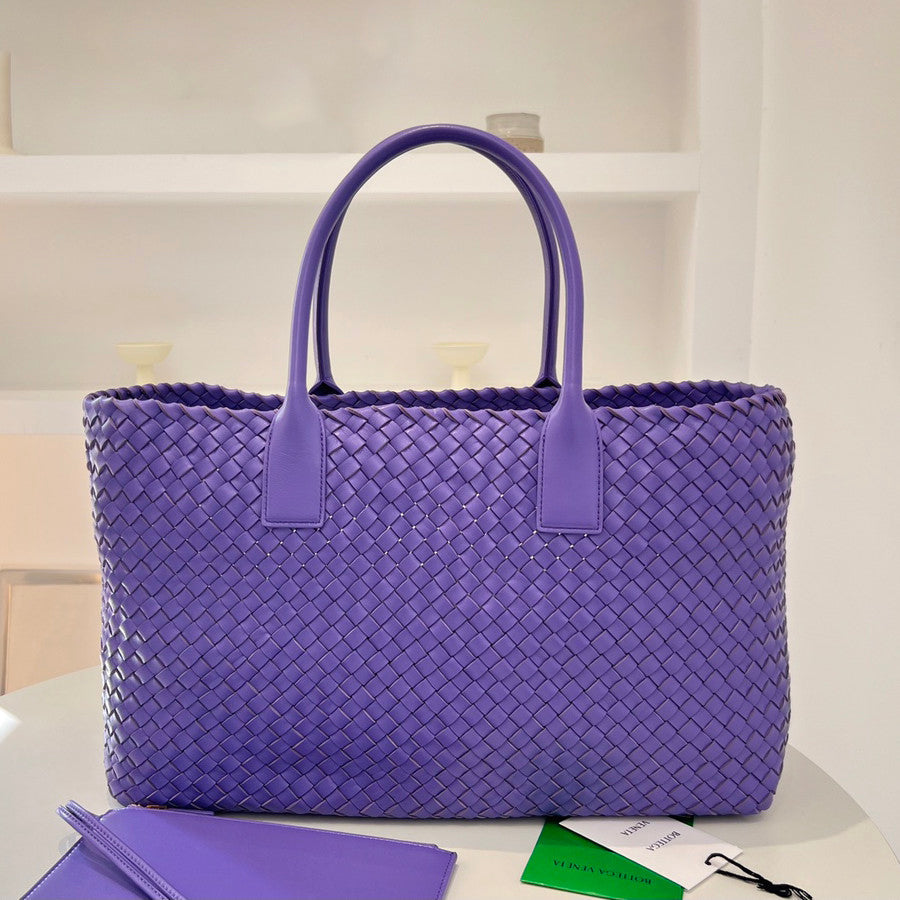 Bottega Veneta Women's Solid Color Sheepskin Woven Shopping Bag Shoulder Handbag Bag Bags #75333
