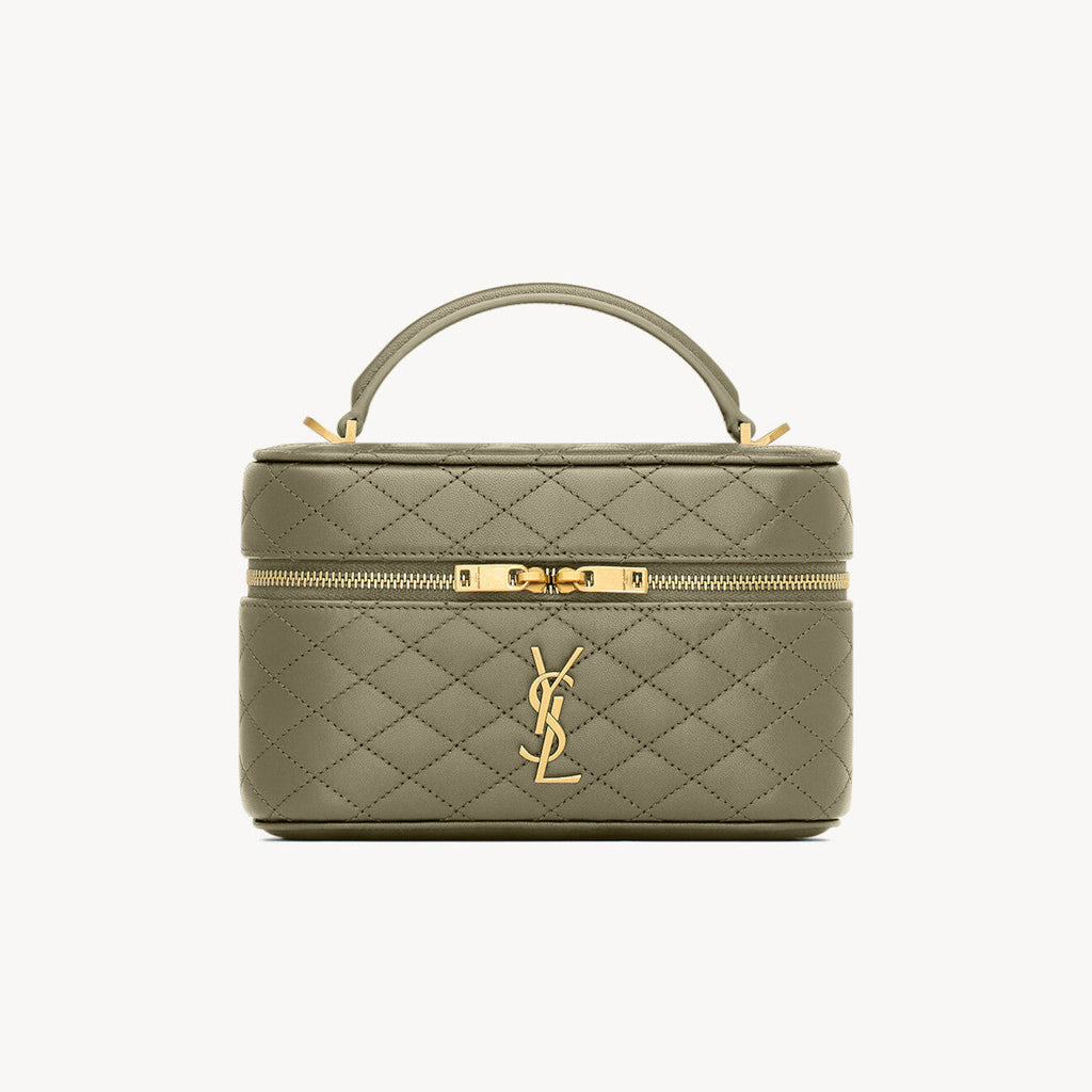SAINT LAURENT GABY VANITY BAG Ladies Solid Color Detachable Adjustable Shoulder Strap Lambskin Shoulder Handbag Cosmetic Bag #76574