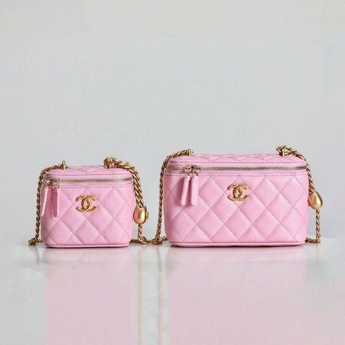 Chanel Women's Solid Color Chain Shoulder Grain Embossed Calfskin Box Bag Tote Shoulder Bags #75941