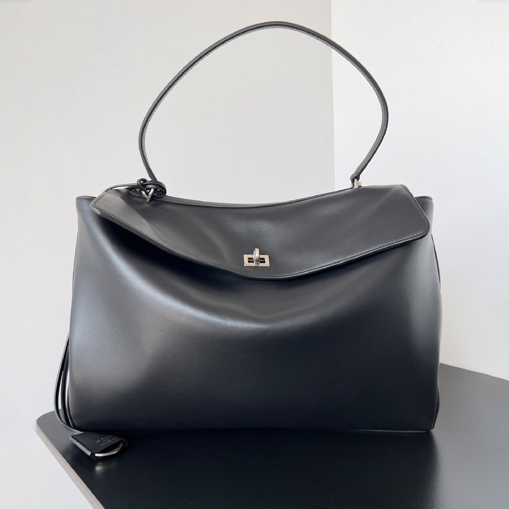 Balenciaga Rodeo Large Handbag Women's Men's Solid Fashion Leather Contour Gold Silver Metal Accessories Bags 7897442AA4V2621 Ngvp #1584