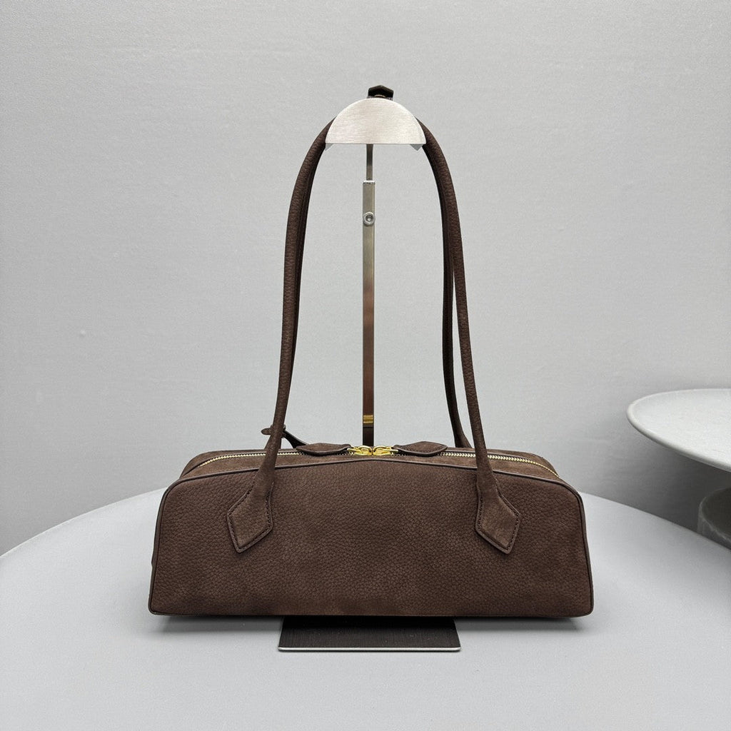 Alaia Le-Teckel Women's Goatskin Long Handle Handbag Solid Color Zipper Casual Shoulder Bag Bags #77835