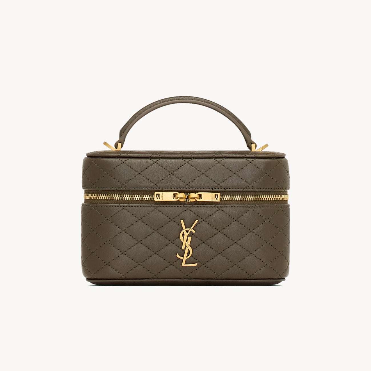 SAINT LAURENT GABY VANITY BAG Ladies Solid Color Detachable Adjustable Shoulder Strap Lambskin Shoulder Handbag Cosmetic Bag #76574