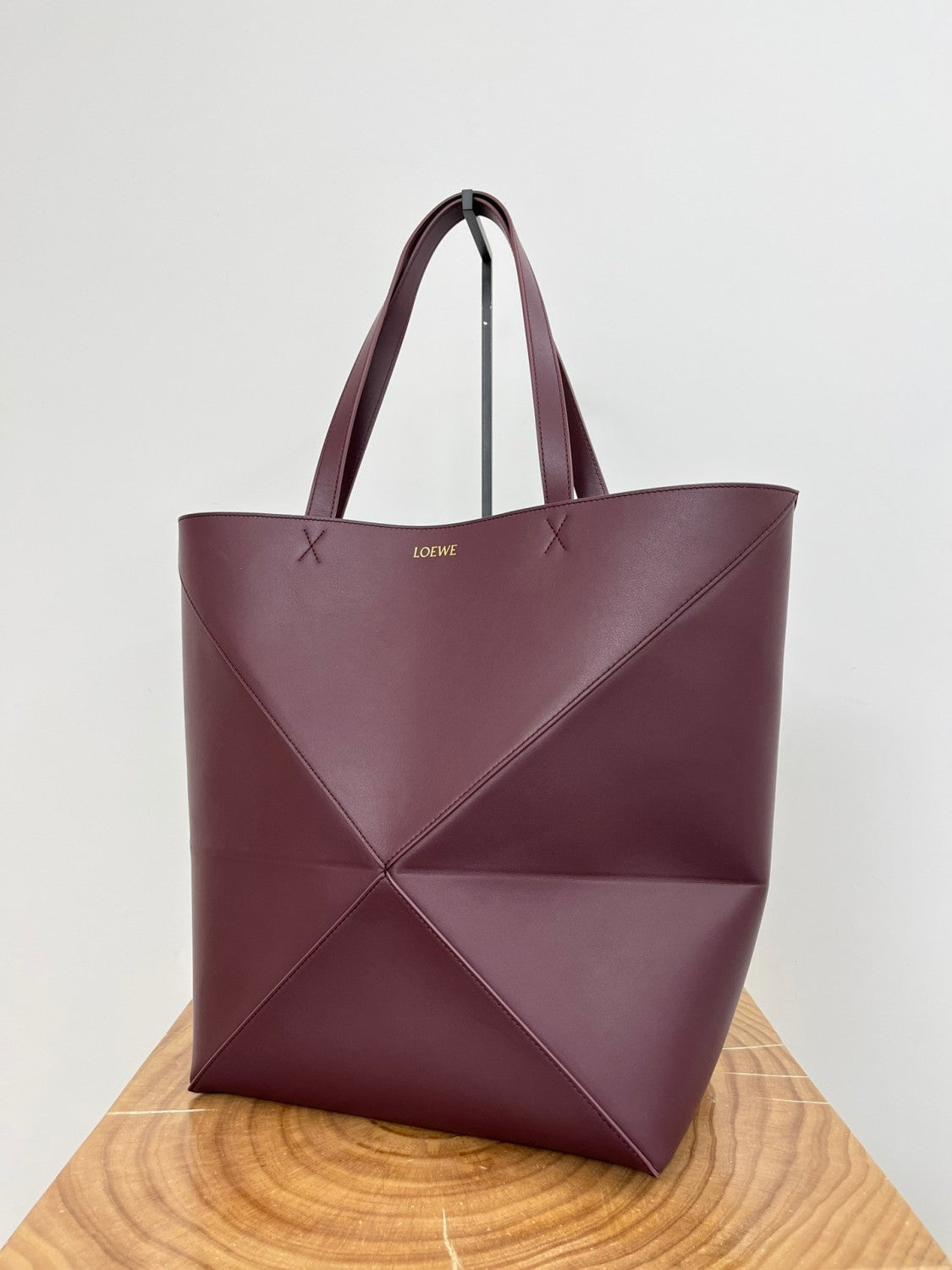 Loewe Women's XL Shiny Calfskin Puzzle Fold Tote Bag Vintage Solid Color Handbag Bags 0011091782 #81324