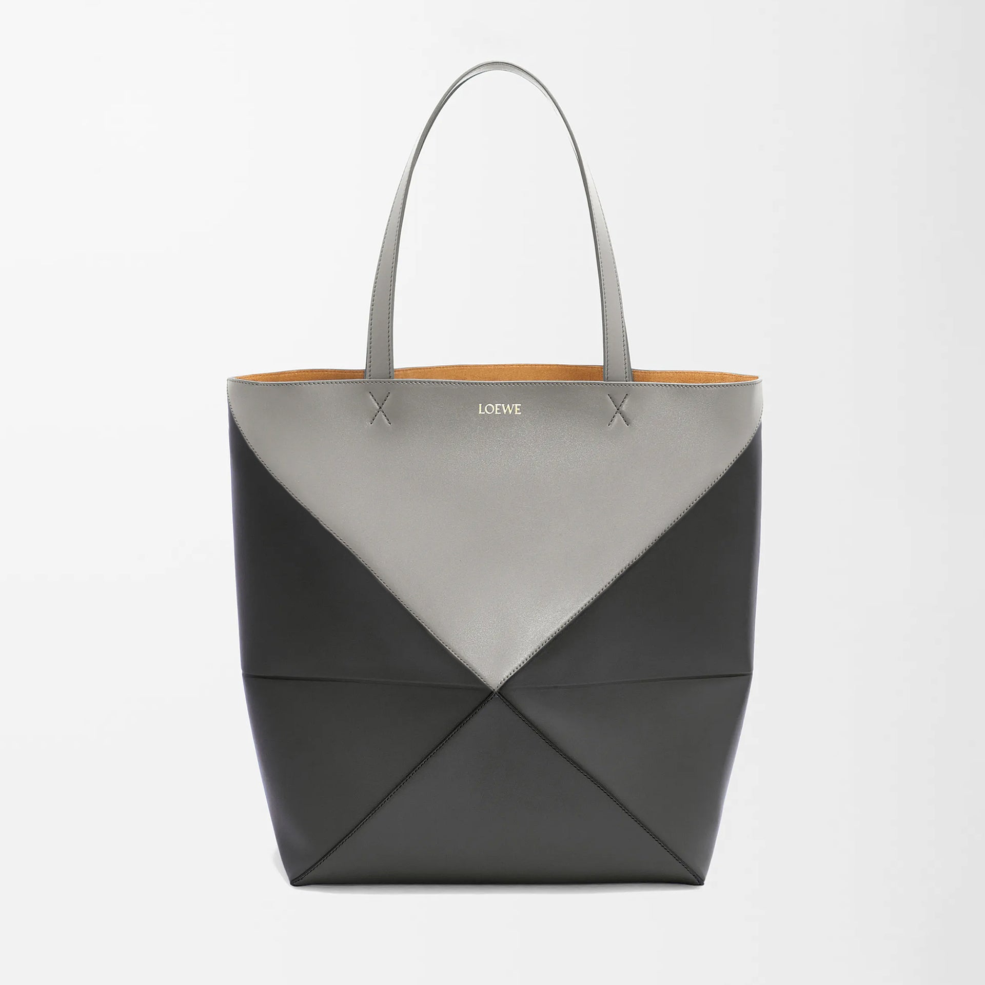 Loewe Women's XL Shiny Calfskin Puzzle Fold Tote Bag Vintage Solid Color Handbag Bags 0011091782 #81324