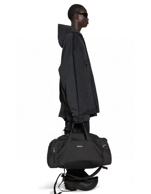 Balenciaga Men's Black Letter Logo Zipper Closure Polyester Backpack Shoulder Bag Tote Bags #75667
