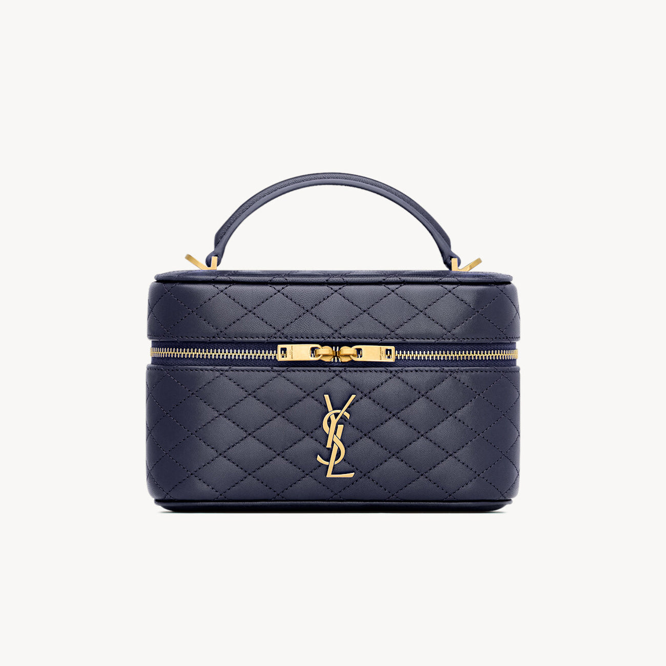 SAINT LAURENT GABY VANITY BAG Ladies Solid Color Detachable Adjustable Shoulder Strap Lambskin Shoulder Handbag Cosmetic Bag #76574