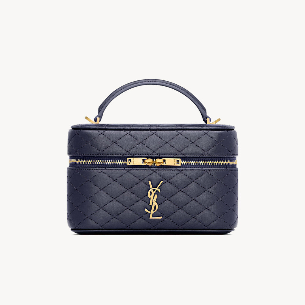 SAINT LAURENT GABY VANITY BAG Ladies Solid Color Detachable Adjustable Shoulder Strap Lambskin Shoulder Handbag Cosmetic Bag #76574