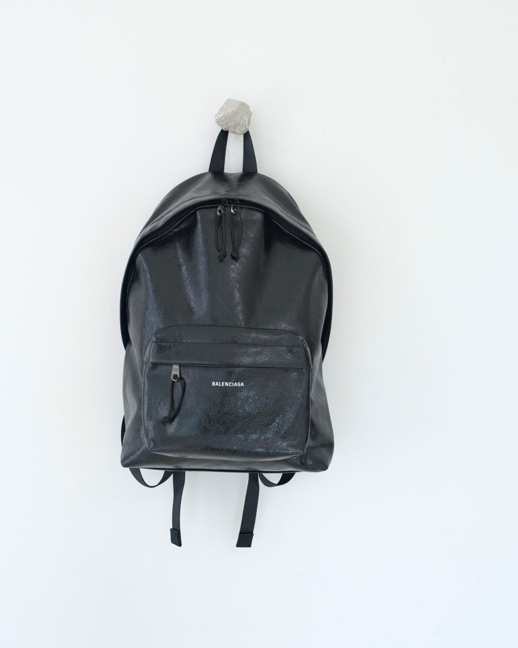 Balenciaga Explorer Men's Solid Color Letter Print Oil Wax Leather Book Bag Backpack Bags #77327