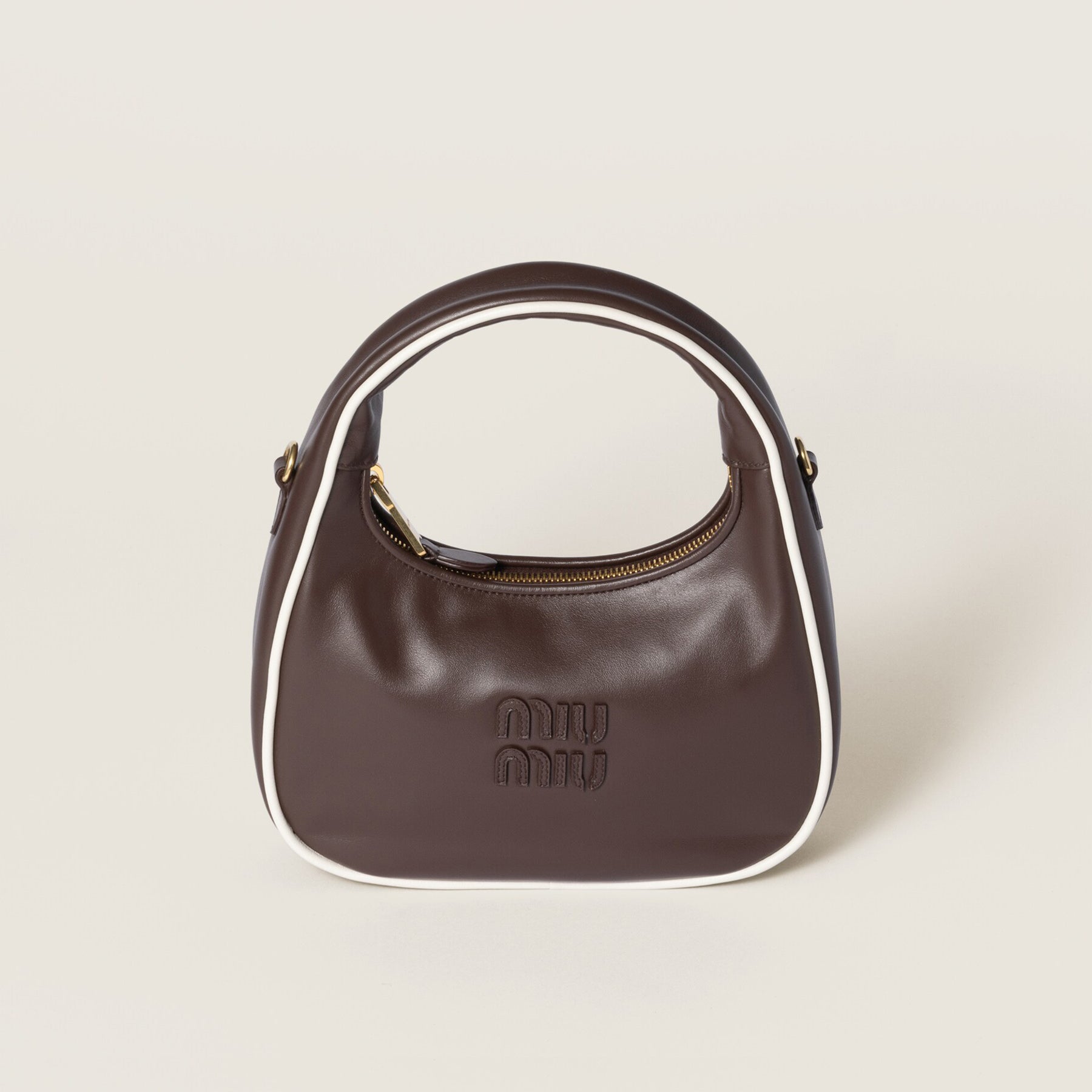 MiuMiu Wander Women's Zipper Closure Quilted Napa Leather Shoulder Crossbody Handbag Bag Bags #76557