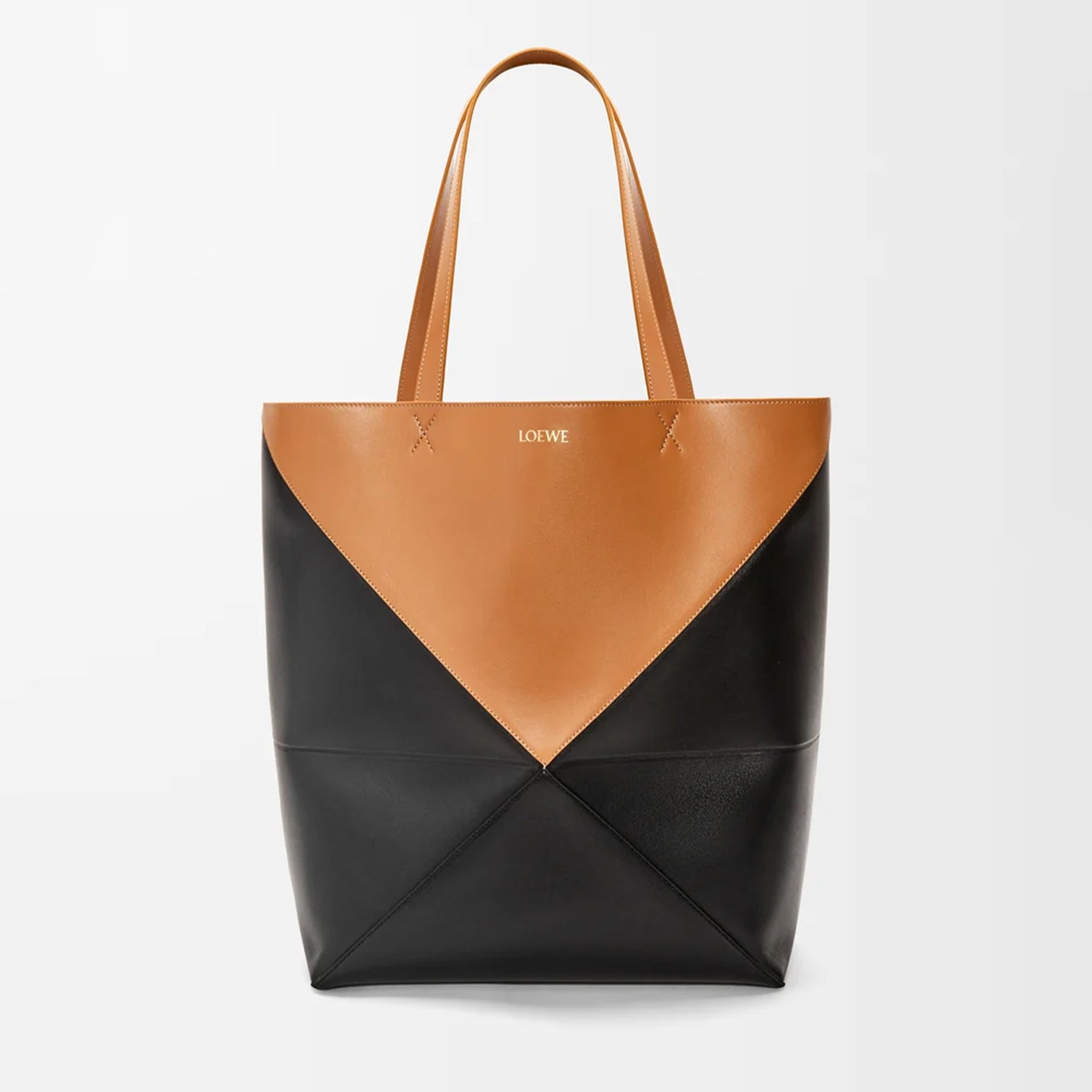 Loewe Women's XL Shiny Calfskin Puzzle Fold Tote Bag Vintage Solid Color Handbag Bags 0011091782 #81324