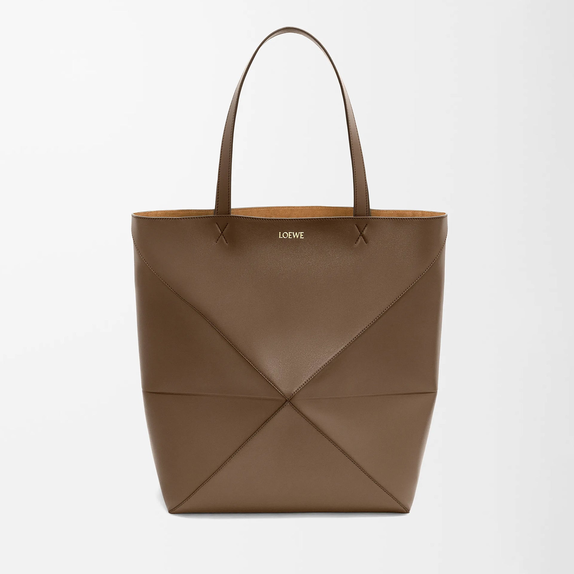 Loewe Women's XL Shiny Calfskin Puzzle Fold Tote Bag Vintage Solid Color Handbag Bags 0011091782 #81324