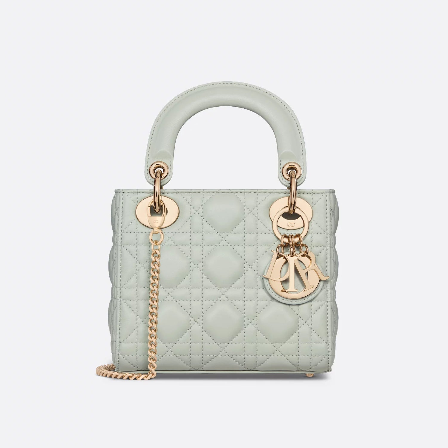 Dior Lady Women's Solid Color Metal Pendant Removable Chain Shoulder Strap Wicker Pattern Sheepskin Leather Single Shoulder Crossbody Handbag Bag Bags #77461