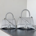 Balenciaga Hourglass Women's Solid Color Full Rhinestone Printed Hourglass Bag Tote Shoulder Crossbody Bags #76123