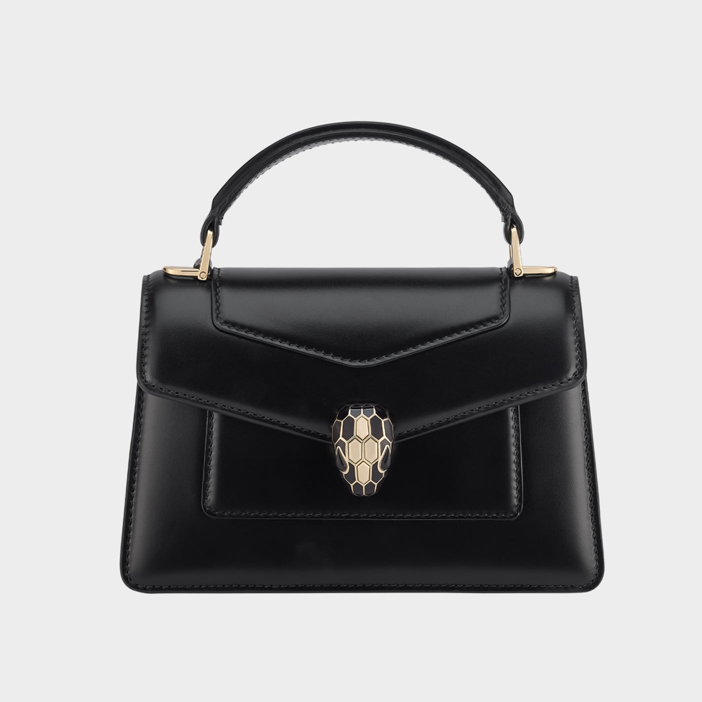 Bvlgari Women's Serpenti Forever Series Fashion Solid Color Mini Top Handle Bags Leather Bags #71971