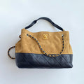Chanel Women's Colour Blocking Suede Leather Patchwork Chain Shoulder Handbag Bag Bags #76918