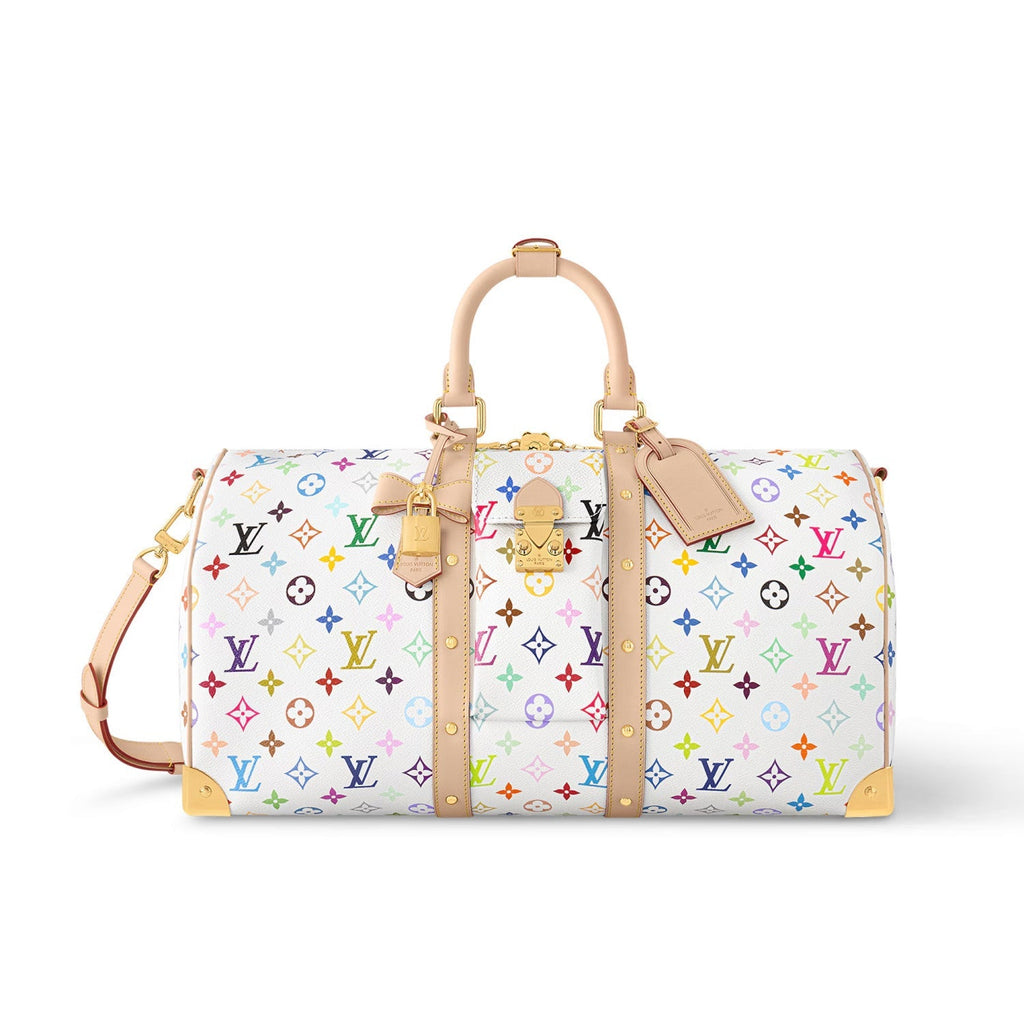 Louis Vuitton Keepall Bandoulière 45 Men's Detachable Adjustable Shoulder Strap Zipper Closure Canvas with Colorful Print Shoulder Handbag Bag Bags #75241