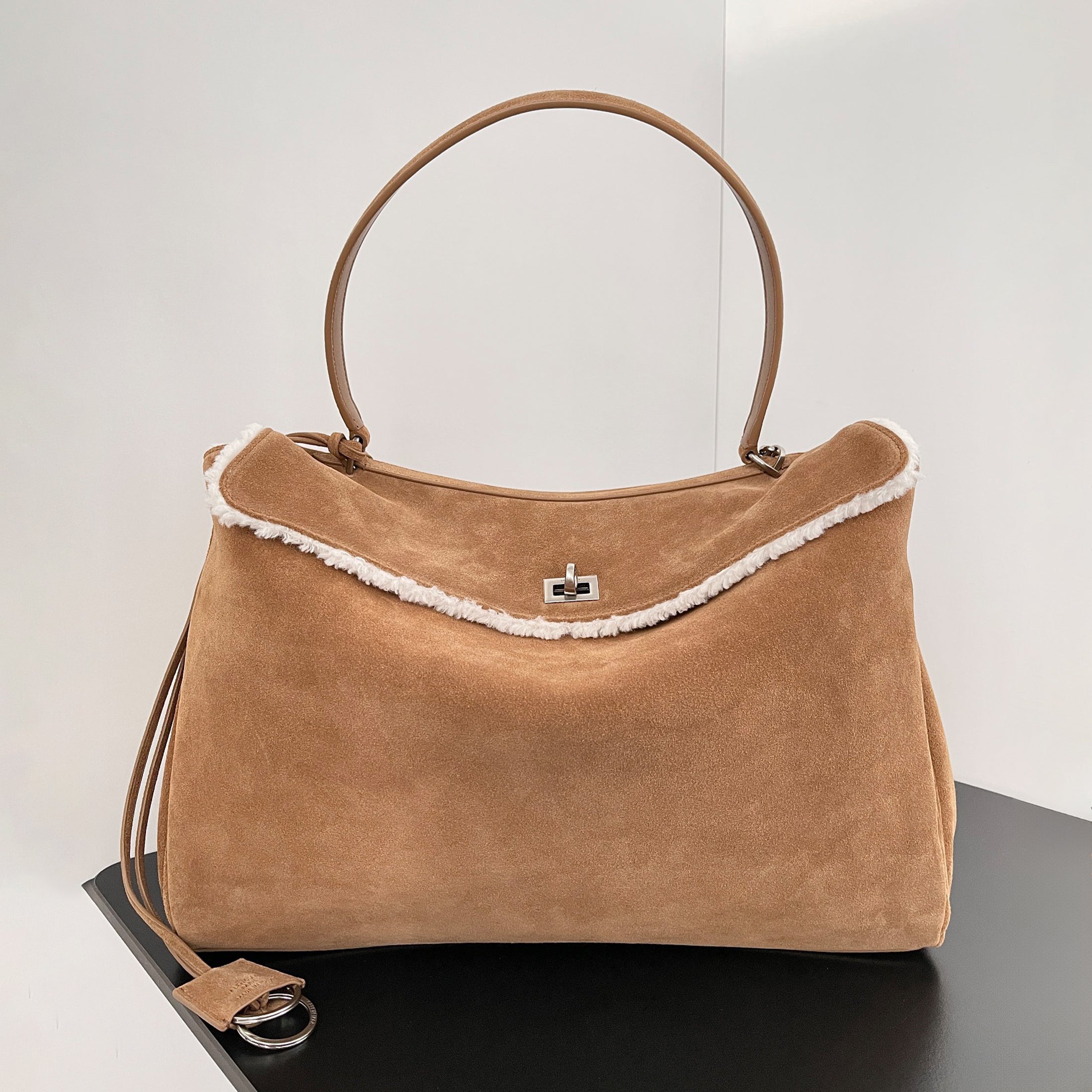 Balenciaga Rodeo Large Handbag Women's Men's Solid Fashion Leather Contour Gold Silver Metal Accessories Bags 7897442AA4V2621 Ngvp #1584