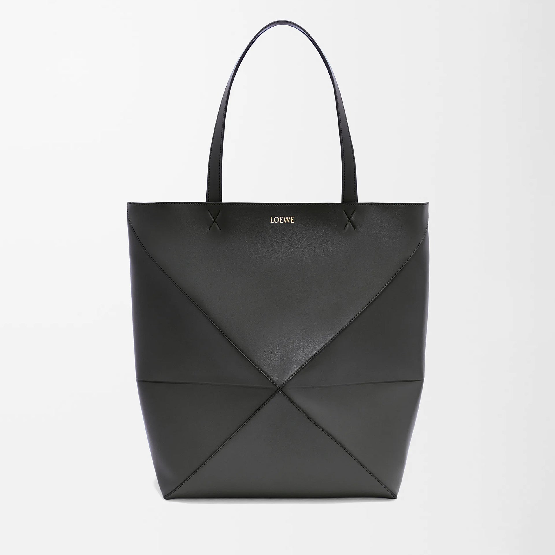 Loewe Women's XL Shiny Calfskin Puzzle Fold Tote Bag Vintage Solid Color Handbag Bags 0011091782 #81324