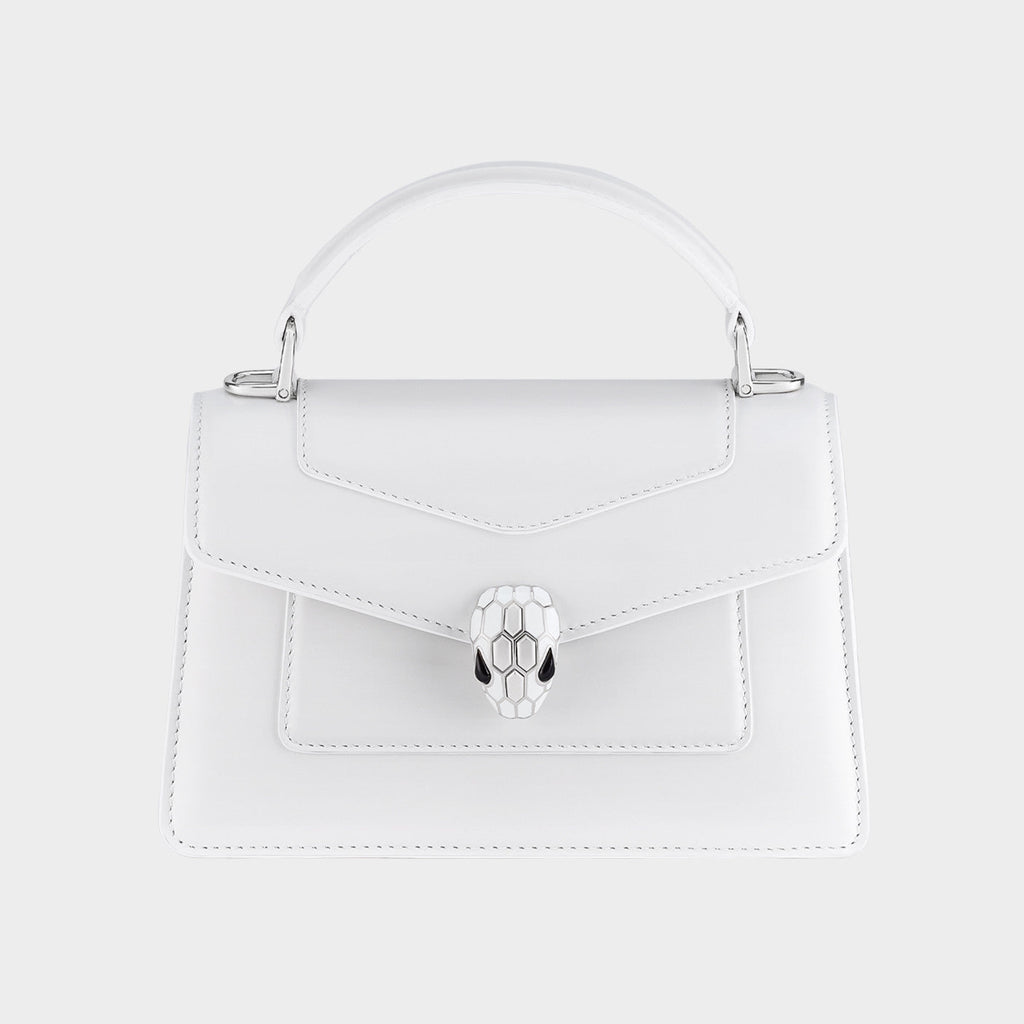 Bvlgari Women's Serpenti Forever Series Fashion Solid Color Mini Top Handle Bags Leather Bags #71971