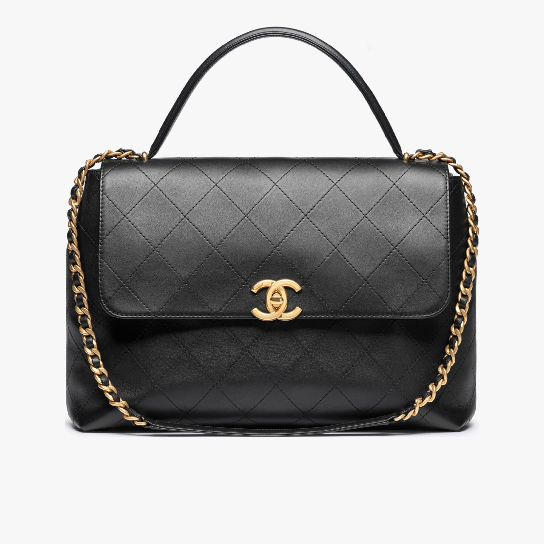 Chanel Spring And Summer Maxi Mouth Cover Bag With Handle Women's Temperament Fashion Luxury Gold Buckle Flap Bag Chain Clutch Bags  AS5543-B20111-94305 #76836