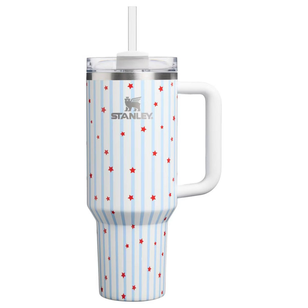 Stanley 40 oz Stainless Steel H2.0 FlowState Quencher Tumbler Blue Starry Stripes