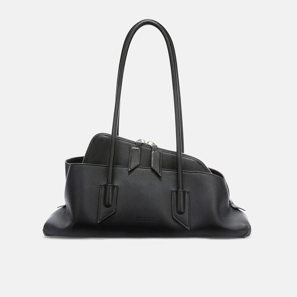 The Attico ''la Passeggiata Small'' Black Top Handle Women's Spring And Summer Fashion Shaped Clutch Bag Underarm Bag Fashion Design Modern Bags Ngvp #1721