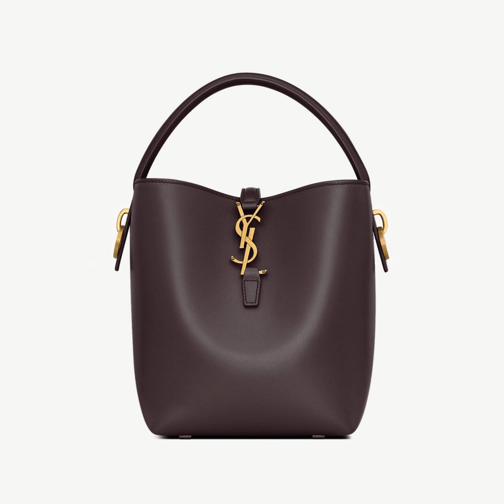 Saint Laurent Women's LE 37 Logo Hook Buckle mini Small Glossy Solid Color Bucket Bag Suede Leather Handbags Casual Bags 7490362R20W9207 #81334