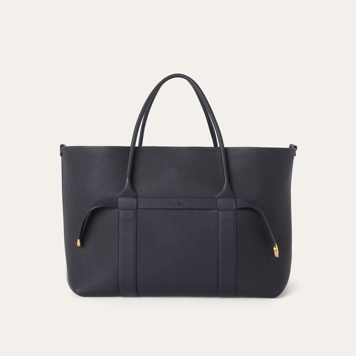 Loro Piana Ghiera Shopper Women's Solid Color Embossed Logo Cowhide Leather Solid Color Handbag Bag Bags #77325