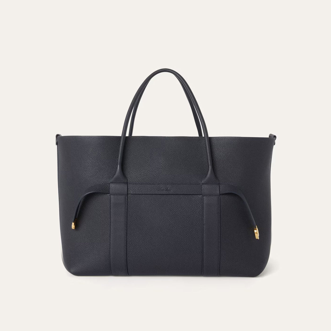 Loro Piana Ghiera Shopper Women's Solid Color Embossed Logo Cowhide Leather Solid Color Handbag Bag Bags #77325