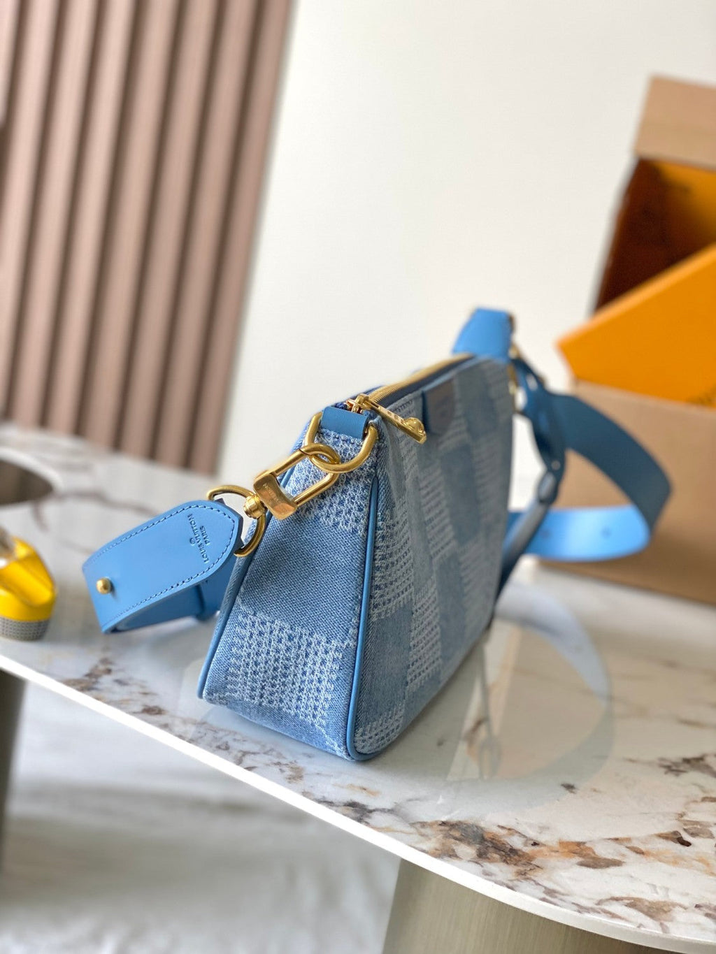Louis Vuitton Pochette Accessories XL 3D N00204 Women's Men's Canvas Letter Logo Checkered Leather Pendant Fashion Luxury Bag Bags #77282