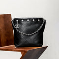 Chanel Women's Letter Logo Lattice Drawstring Closure Calfskin Mini Shoulder Crossbody Bag Bags #75892