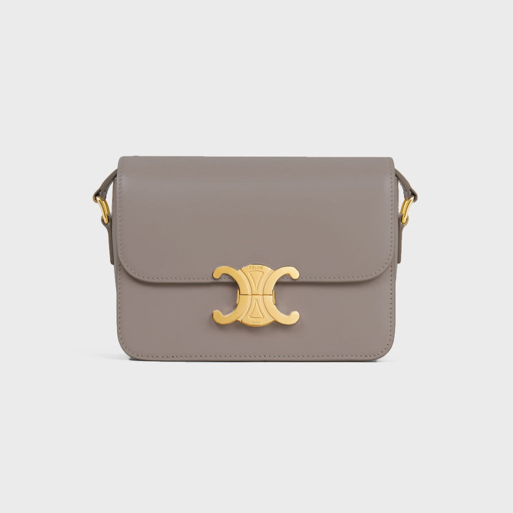 Celine Teen Triomphe Glossy Cow Leather Handbags Women's Temperament Luxury Solid Colour Temperament Crossbody Bag Logo Handbags Bag Bags #71965
