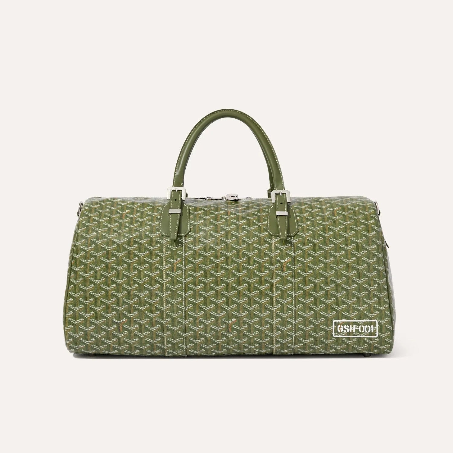 GOYARD Boston Men's And Women's Old Flower Full Print Canvas Collocation Cowhide Shoulder Cross Handbag Travel Bag Bags #76641
