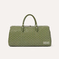 GOYARD Boston Men's And Women's Old Flower Full Print Canvas Collocation Cowhide Shoulder Cross Handbag Travel Bag Bags #76641