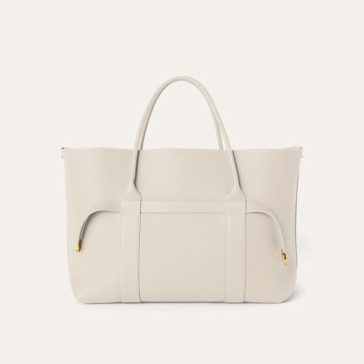 Loro Piana Ghiera Shopper Women's Solid Color Embossed Logo Cowhide Leather Solid Color Handbag Bag Bags #77325