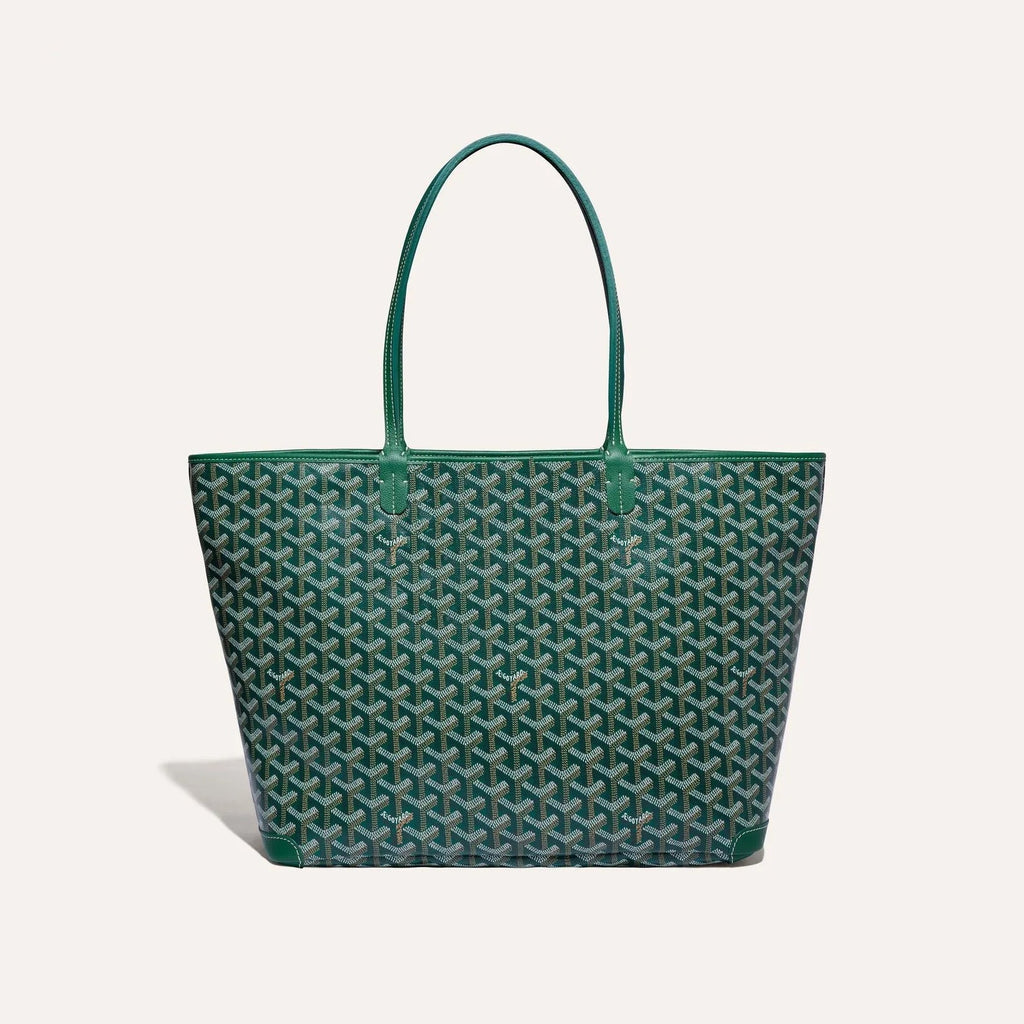 GOYARD Artois Men's Women's Y Word Old Flower Full Print Leather Shoulder Bag Zipper Closure Casual Tote Bags #77388