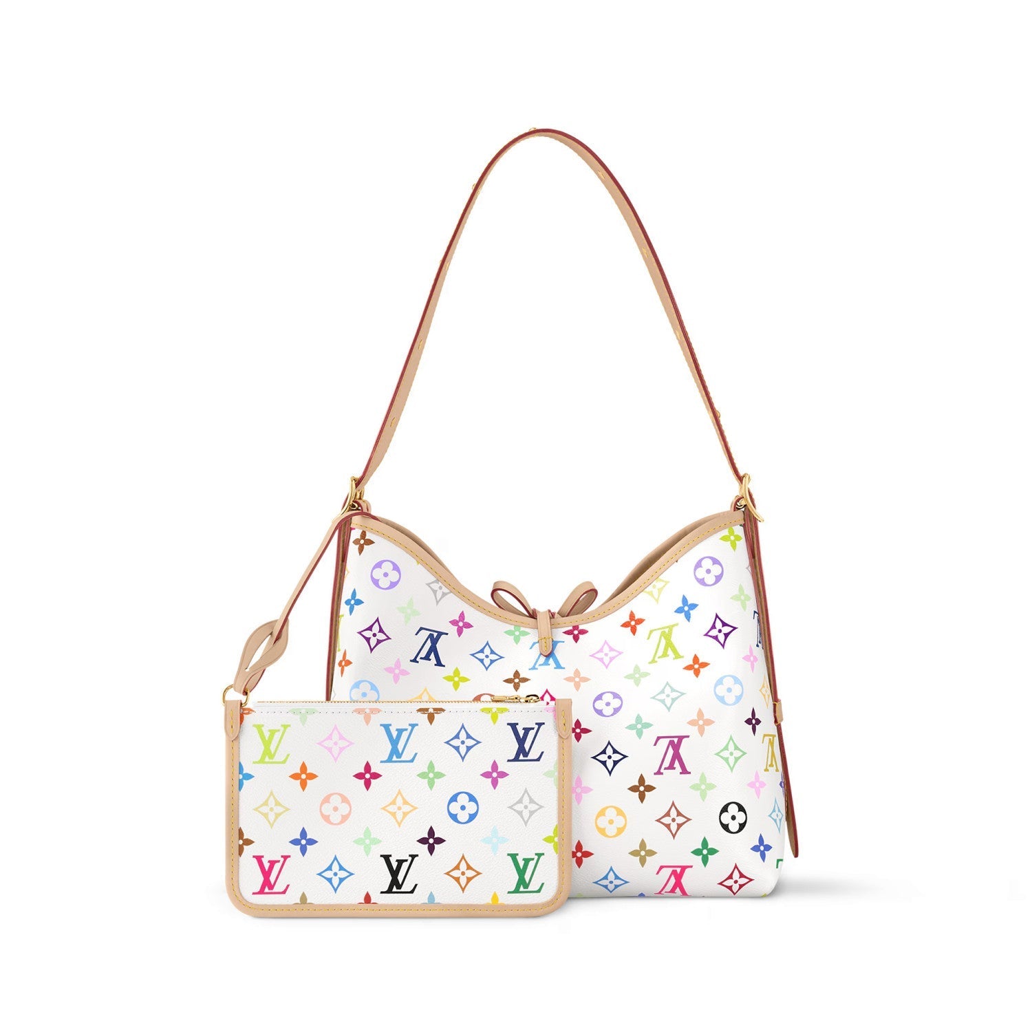 Louis Vuitton LV x TM CARRYALL Women's Detachable Adjustable Shoulder Strap Colorful Logo Printed Coated Canvas Tote Shoulder Bag Bags #75793
