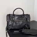 Balenciaga Men's And Women's Solid Color Zipper Closure Adjustable Detachable Shoulder Strap Goatskin Shoulder Handbag Bag Bags #75368