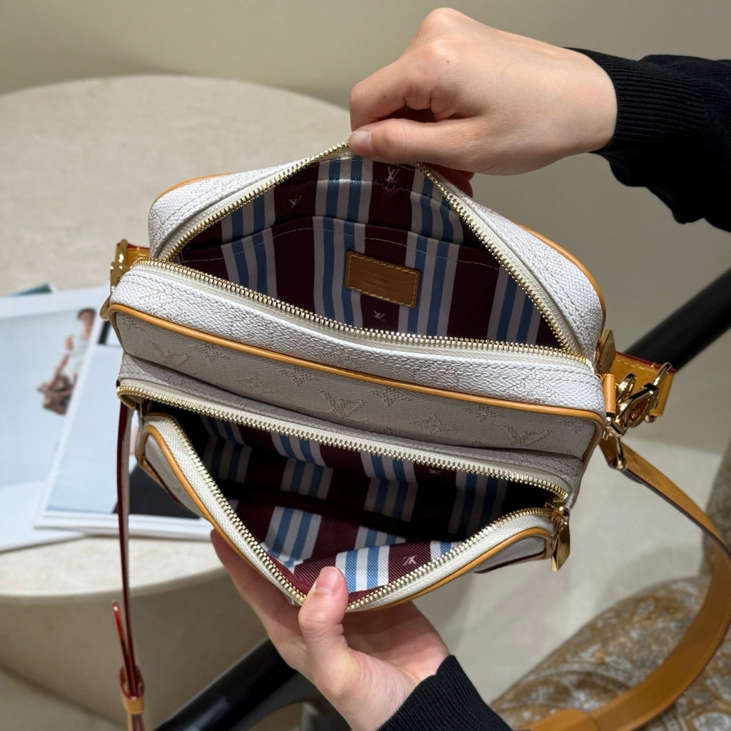 Louis Vuitton Nil Men's and Women's Logo Full Print Detachable Shoulder Strap Coated Canvas Single Shoulder Crossbody Tote Bag Bags #77151