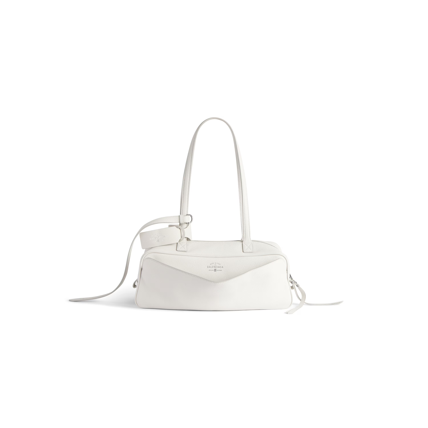Balenciaga Women's Carrie Small Bowling Bag Logo Printed Vintage Solid Color Leather Tote Shoulder Bags Ngvp 8329202ABNQ1000 #1511