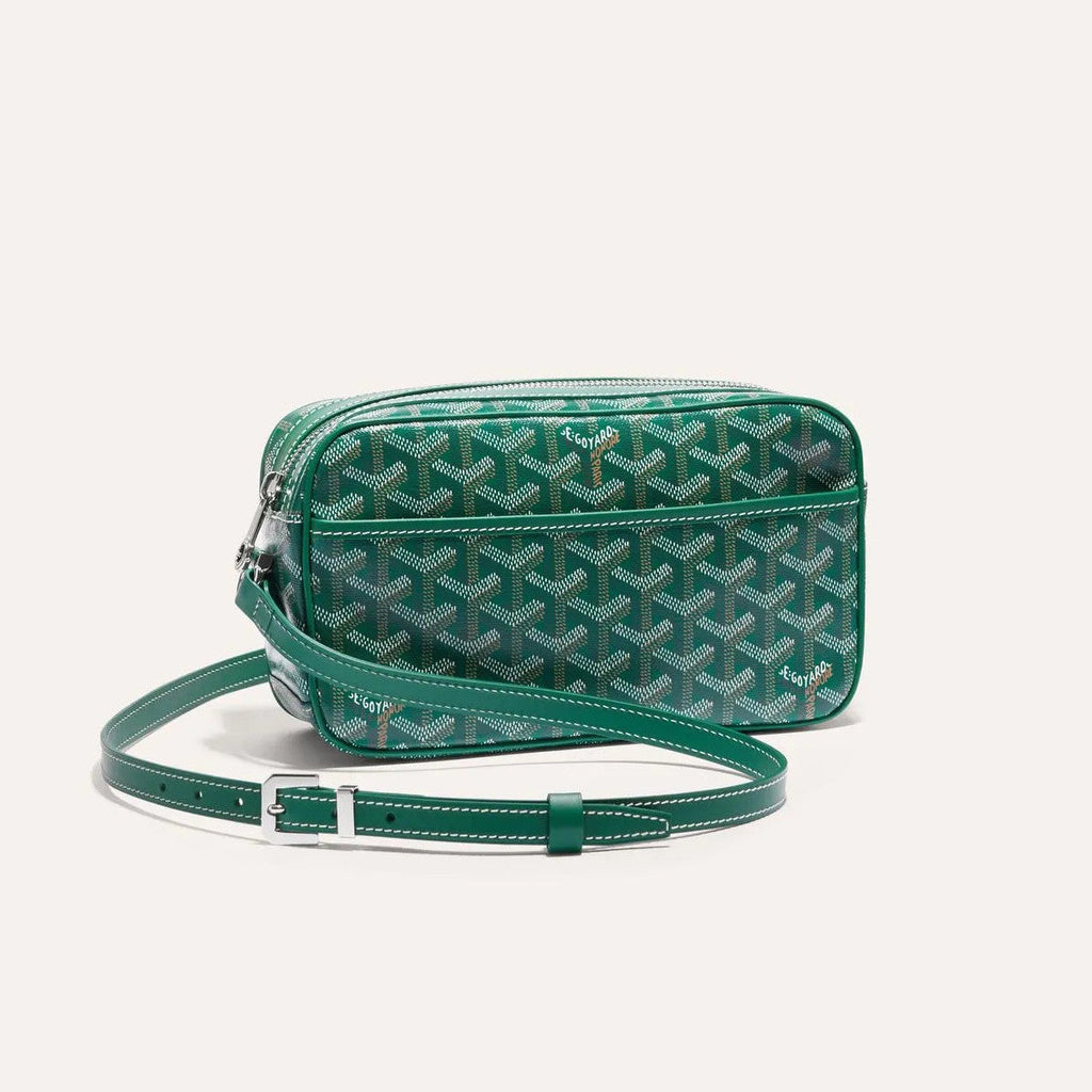 GOYARD Cap-vert Men's And Women's Old Flower Full Print Inside And Outside Compartments Canvas Patchwork Leather Messenger Bag Camera Bag Shoulder Crossbody Bags #76387