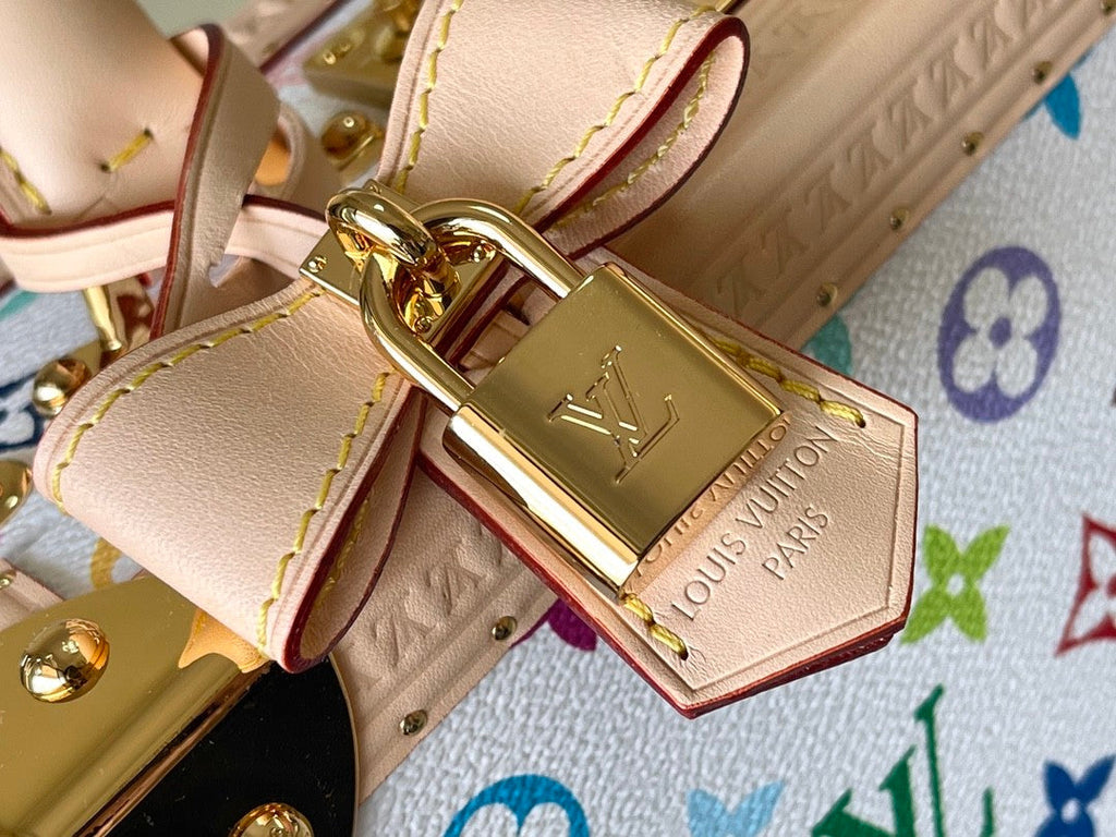 Louis Vuitton LV x TM Petite Valise Women's Detachable Adjustable Shoulder Strap Colorful Letter Printed Coated Canvas Single Shoulder Slanting Handbag Bag Bags #75435
