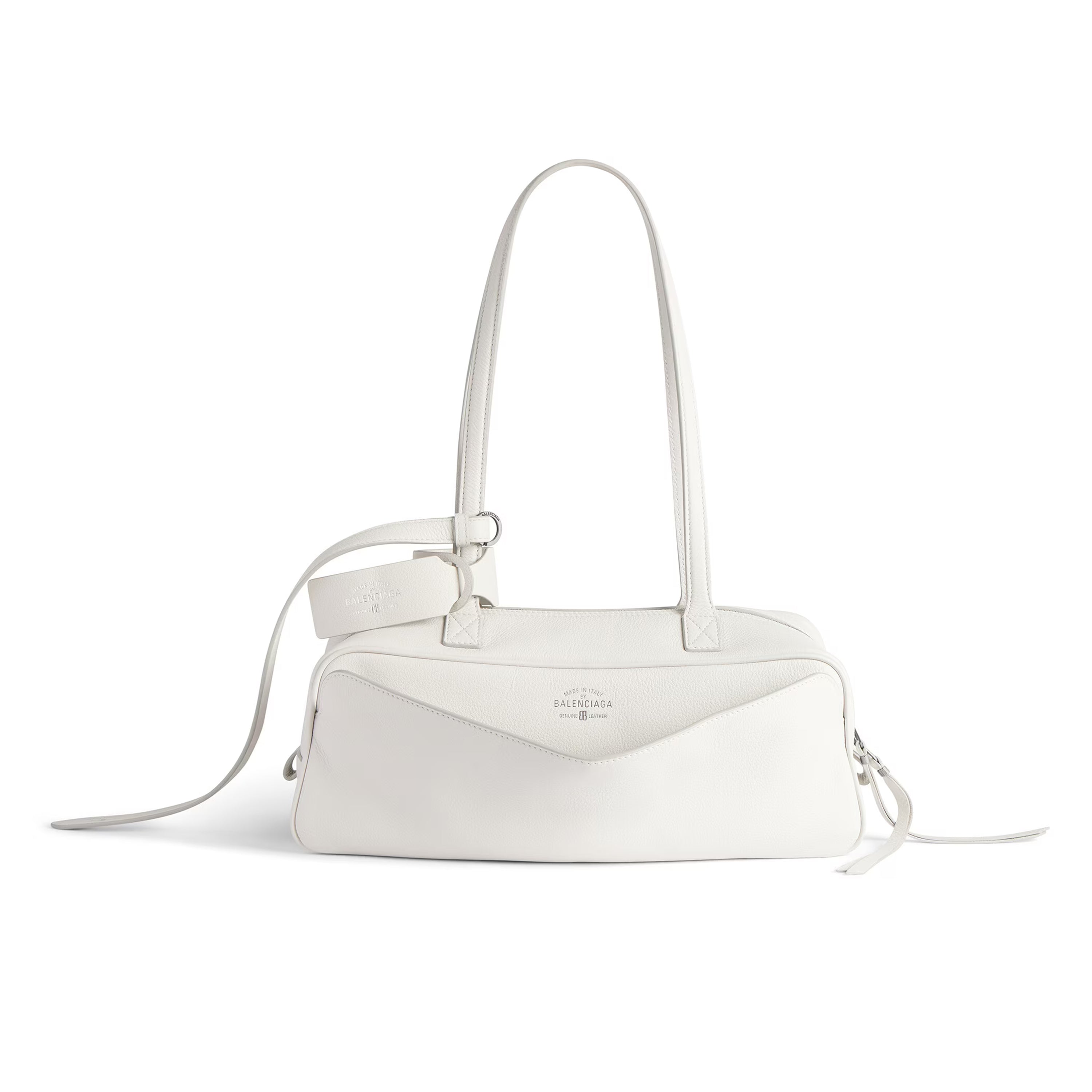 Balenciaga Women's Carrie Small Bowling Bag Logo Printed Vintage Solid Color Leather Tote Shoulder Bags Ngvp 8329202ABNQ1000 #1511