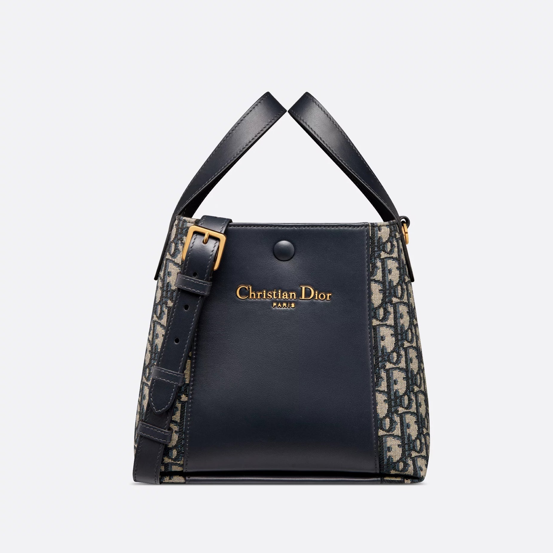 Dior Signature Women's Monogram Printed Solid Colour Grained Cowhide Leather Shoulder Tote Bucket Bag Bags #76662