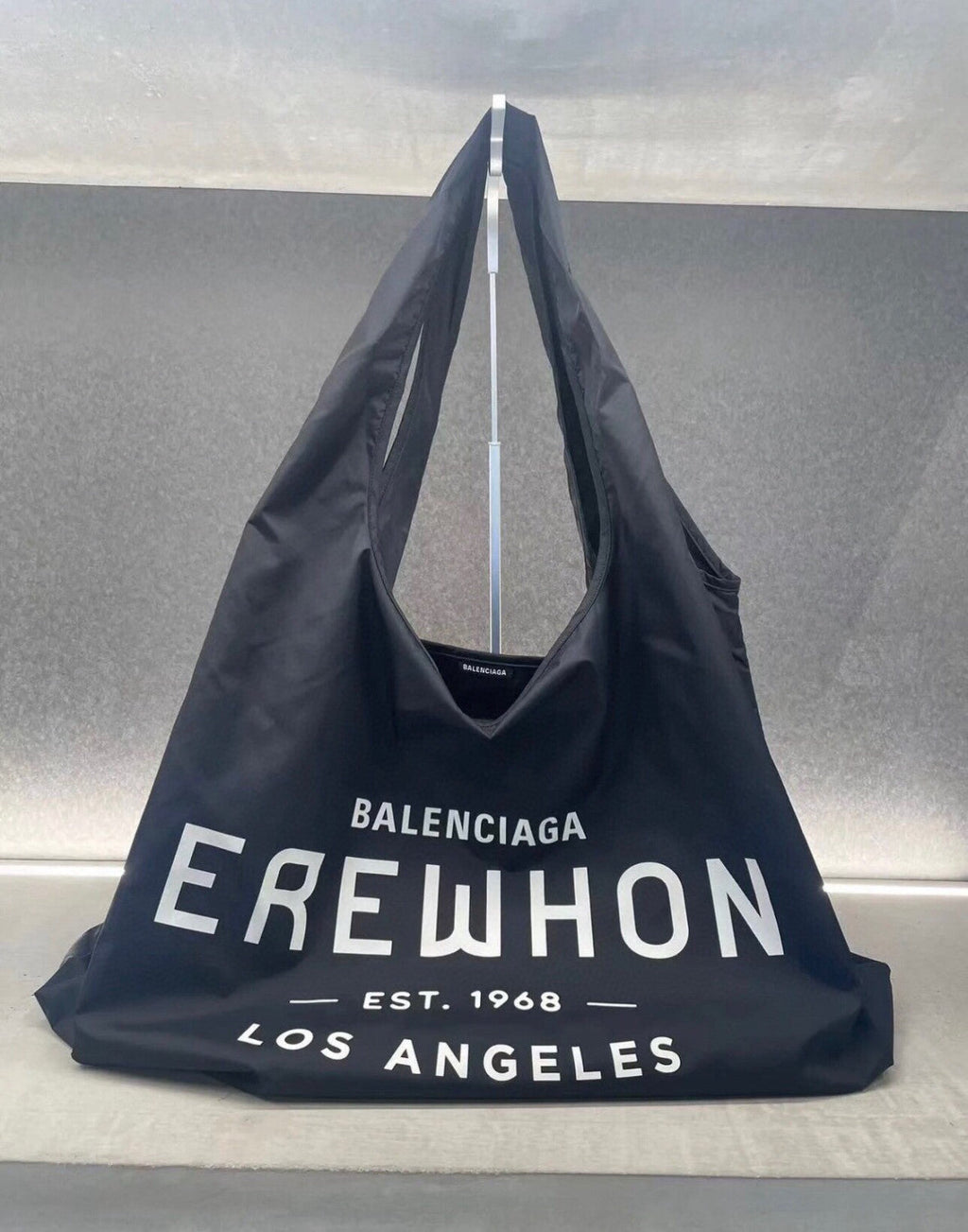 Balenciaga Men's Solid Color Letter Printed Nylon Shopper Handbag Tote Bag Bags #75822